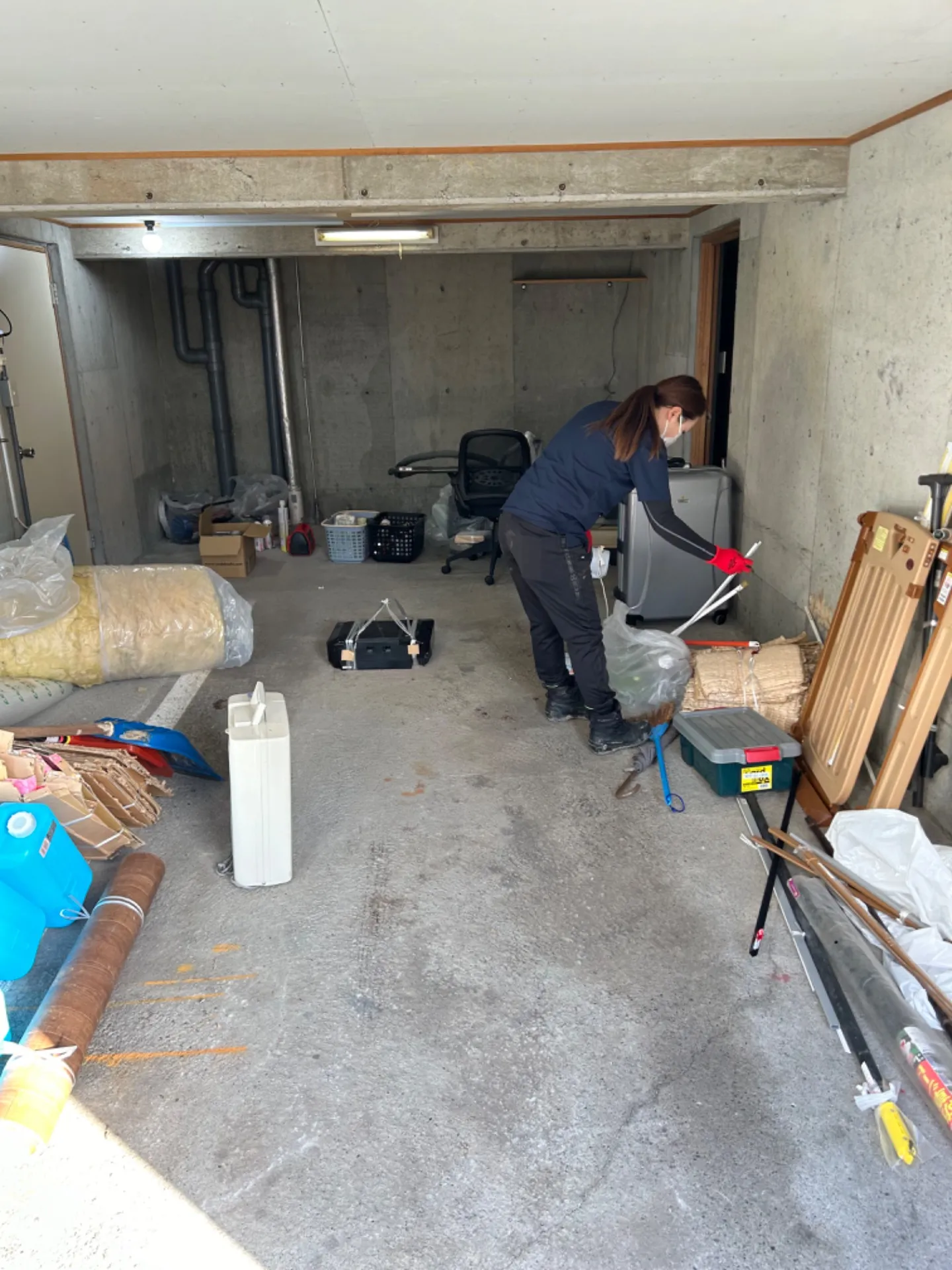 札幌遺品整理　戸建て車庫